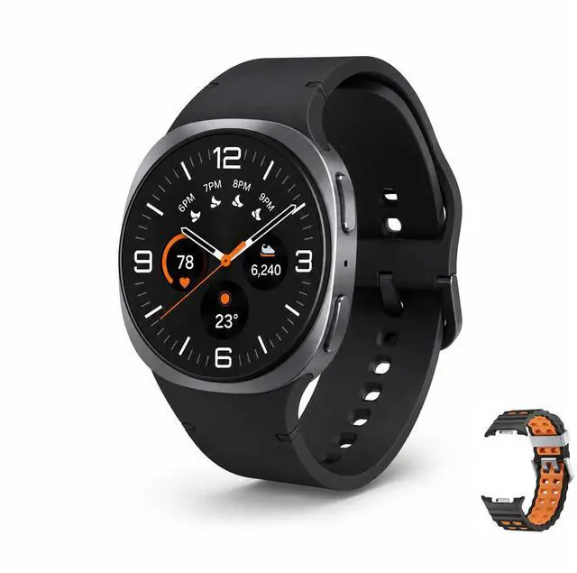 Main image of Galaxy Watch 8 (2025) 40mm Buletooth Smartwatch, US Version Fitness & Sleep Tracking, Energy Score, Heart Rate Monitor, Android Compatible (Not for iOS) Graphite with Extra Sport Band