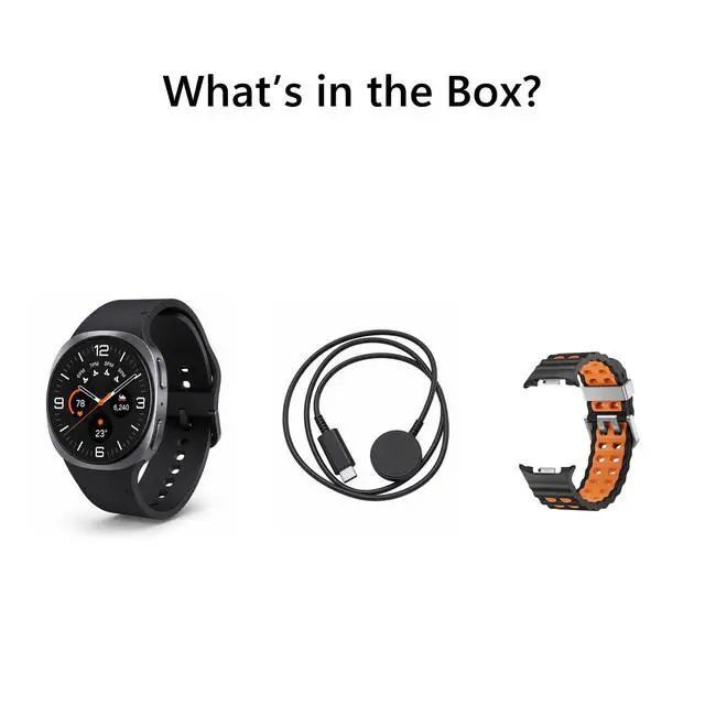 Alt view image 4 of 4 - Galaxy Watch 8 (2025) 40mm Buletooth Smartwatch, US Version Fitness & Sleep Tracking, Energy Score, Heart Rate Monitor, Android Compatible (Not for iOS) Graphite with Extra Sport Band