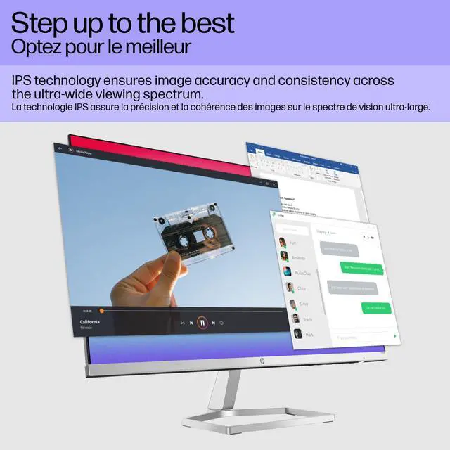 Alt view image 4 of 4 - Series 5 524sf Monitor 94C17AA#ABA (Replaces M24f) 24" FHD IPS (1920x1080) Display, 1x HDMI, 1x VGA, Flicker-Free, Ideal for Home & Business, Black/Silver