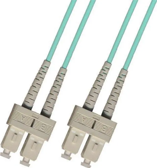 Main image of 150 Meter OM3 10 Gigabit Multimode Duplex Fiber Optic Cable (50/125) - SC to SC - Aqua