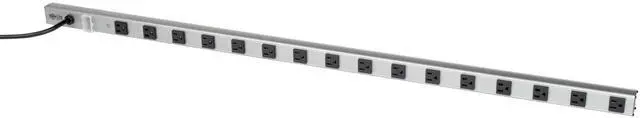 Main image of 16 Outlet Surge Protector Power Strip, 15ft Long Cord, Metal, Lifelong (SS7415-15),Silver