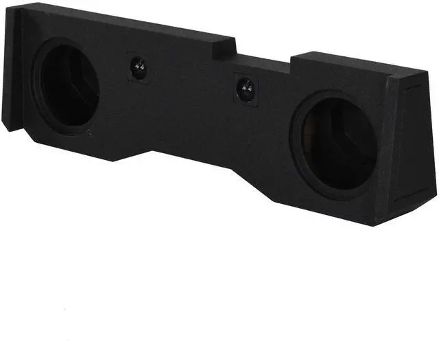 Main image of Dual 10in Underseat Downfire Subwoofer Enclosure, QBomb Sub Box Compatible with Chevy Silverado Crew Cab and GMC Sierra Crew Cab 2014-2018