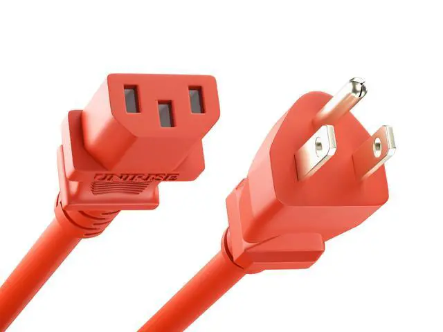 Alt view image 3 of 4 - 20 Pack 6ft (1.8m) Power Cord NEMA 5-15P to IEC C13 10Amp 18AWG 125V SVT Jacket 515P-C13 PDU PC Cable Monitor UL Listed, Red, 6 Foot