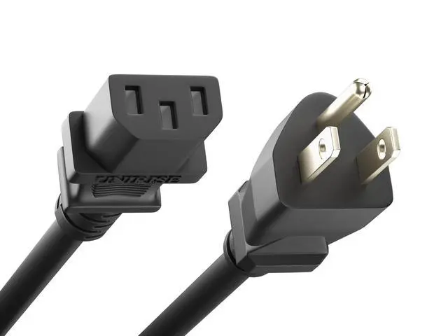 Alt view image 3 of 4 - 20 Pack 6ft (1.8m) Power Cord NEMA 5-15P to IEC C13 10Amp 18AWG 125V SVT Jacket 515P-C13 PDU PC Cable Monitor UL Listed, Black, 6 Foot