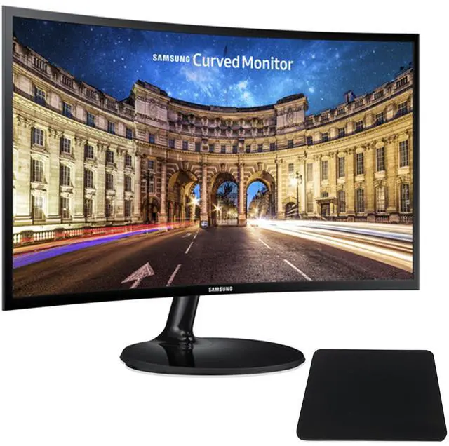 Main image of 24 Inch Curved Computer Monitor, LC24F390FHNXZA LED Screen 60Hz Full HD 1080P Gaming Slim Design for Home and Office use, Black Mouse Pad Included