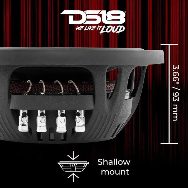 Alt view image 3 of 4 - IXS10.4D Shallow Car Subwoofer - 10" 1000W MAX Power, 500W RMS, Dual Voice Coil, 4+4 Ohms Impedance (1 Speaker)