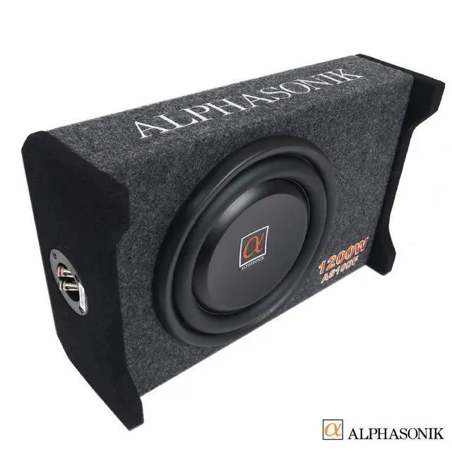 Alt view image 2 of 4 - AS10DF 10" 1200 Watts 4-Ohm Down Fire Shallow Mount Flat Enclosed Sub woofer for Tight Spaces in Cars and Trucks, Slim Thin Loaded Subwoofer Air Tight Sealed Bass Enclosure