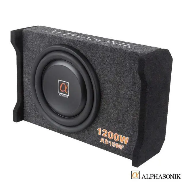 Alt view image 3 of 4 - AS10DF 10" 1200 Watts 4-Ohm Down Fire Shallow Mount Flat Enclosed Sub woofer for Tight Spaces in Cars and Trucks, Slim Thin Loaded Subwoofer Air Tight Sealed Bass Enclosure
