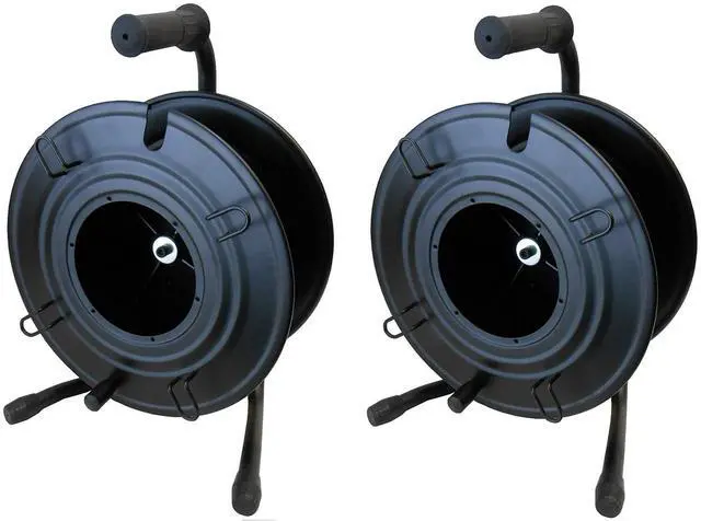 Main image of Audio2000'S ADC271BP2 Two-Pack Heavy-Duty Portable All Metal Cable Reels/Cord Reels, Each with a Reel Lock/Stopper, Capacity of Each Reel: 722 Feet of 6mm Cable/Cord (Total Two Cable Reels)