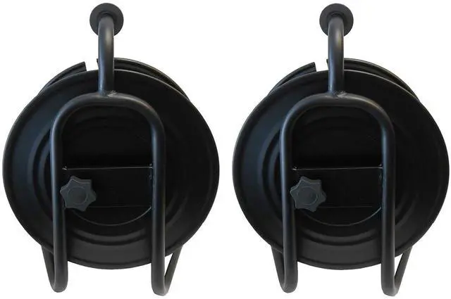 Alt view image 2 of 4 - Audio2000'S ADC271BP2 Two-Pack Heavy-Duty Portable All Metal Cable Reels/Cord Reels, Each with a Reel Lock/Stopper, Capacity of Each Reel: 722 Feet of 6mm Cable/Cord (Total Two Cable Reels)