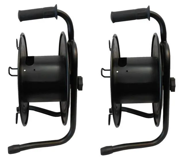 Alt view image 3 of 4 - Audio2000'S ADC271BP2 Two-Pack Heavy-Duty Portable All Metal Cable Reels/Cord Reels, Each with a Reel Lock/Stopper, Capacity of Each Reel: 722 Feet of 6mm Cable/Cord (Total Two Cable Reels)