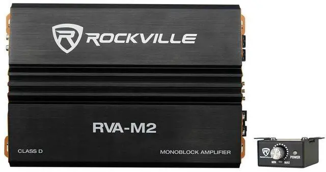 Main image of RVA-M2 Mono Car Amplifier, 2500W, 625W Dyno-Certified RMS at 1 Ohm, With Bass Remote, Class-D, MOSFET, Perfect for Subwoofers and Car Audio