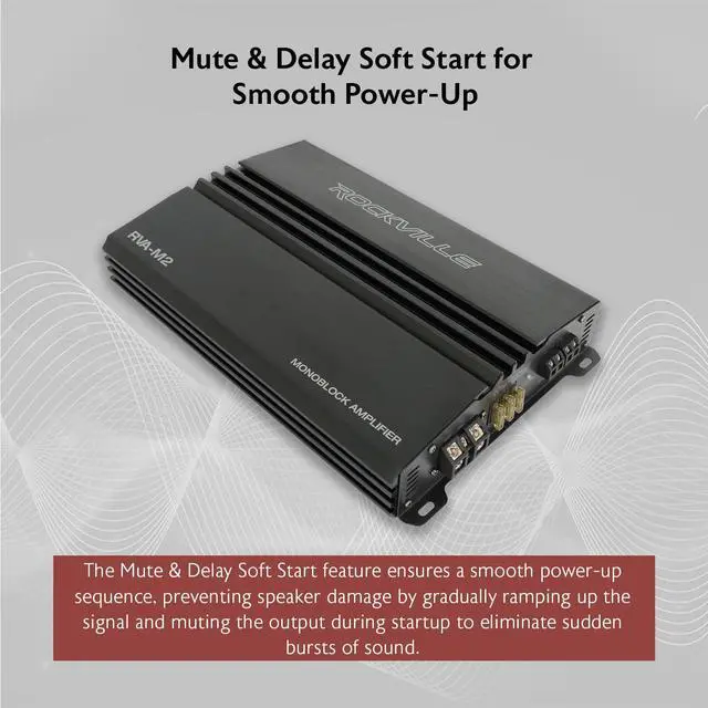 Alt view image 4 of 4 - RVA-M2 Mono Car Amplifier, 2500W, 625W Dyno-Certified RMS at 1 Ohm, With Bass Remote, Class-D, MOSFET, Perfect for Subwoofers and Car Audio