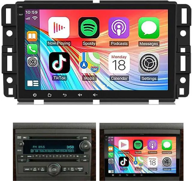 Main image of 2+32G Car Radio for GMC Yukon 2007-2014 Wireless Carplay & Android Auto 8 Inch IPS Touch Screen for GMC Yukon Car Stereo BT FM in Dash GPS WiFi SWC