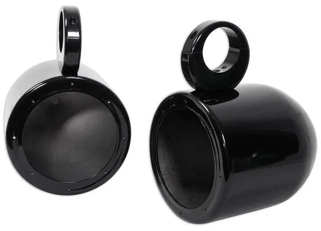 Alt view image 3 of 4 - MAC65B Bundle: (2) 6.5 in Black Aluminum Wakeboard Tower Speaker Pod Enclosures, (2) MAC360B 360° Swivel Surface Mount Clamps, 4-Items