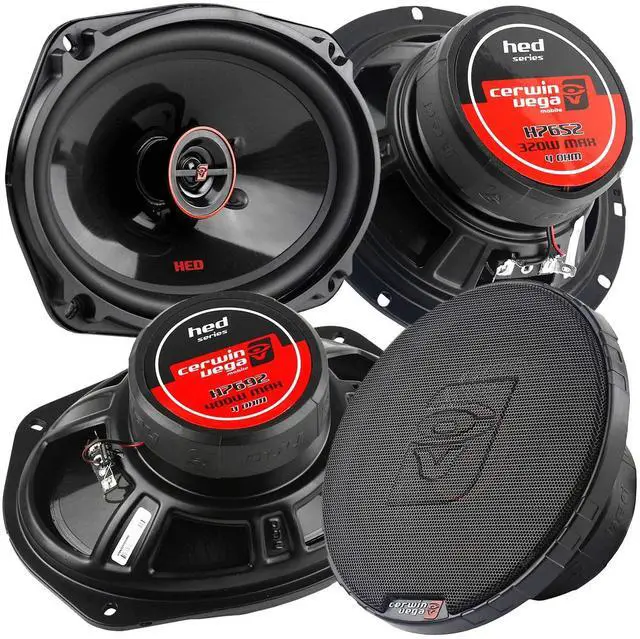 Main image of Cerwin Vega 6.5 and 6x9 2-Way Coaxial Speaker Combo 4 Ohm HED Series H7652 H7692