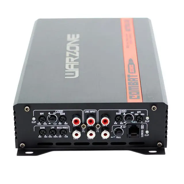 Alt view image 3 of 3 - Warzone Series Car Amplifiers - True RMS Power Class D Amps, 1/2/4 Ohm Stable, Multi-Channel and Monoblock Options, Remote Sub Control (700W / 5 Channels)