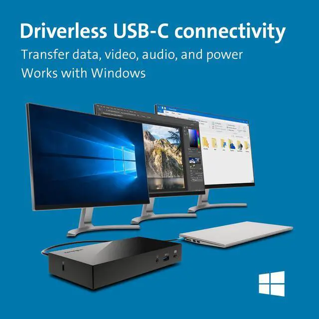 Alt view image 2 of 6 - SD4800P USB-C 10Gbps Scalable Video Docking Station w/ 135W adapter - DP/DP/HDMI - Windows