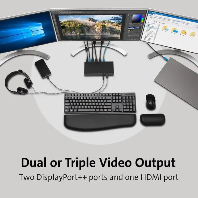 Alt view image 4 of 6 - SD4800P USB-C 10Gbps Scalable Video Docking Station w/ 135W adapter - DP/DP/HDMI - Windows