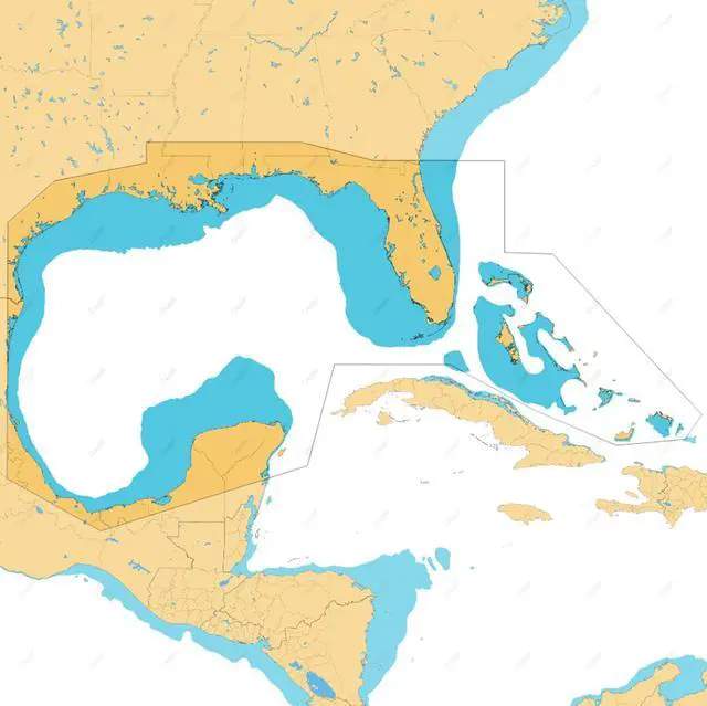 Main image of Reveal Coastal - Gulf of Mexico and The Bahamas, Map Card for Marine GPS Navigation
