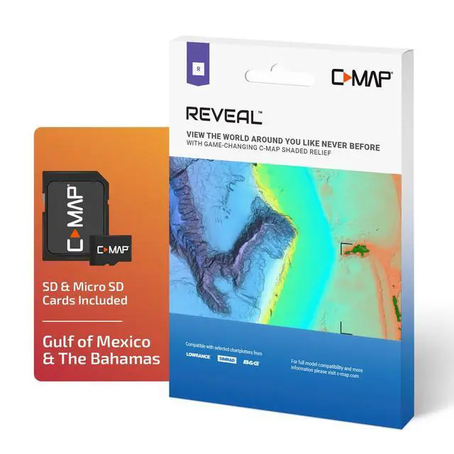 Alt view image 2 of 6 - Reveal Coastal - Gulf of Mexico and The Bahamas, Map Card for Marine GPS Navigation