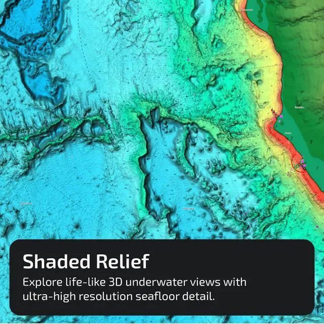 Alt view image 4 of 6 - Reveal Coastal - Gulf of Mexico and The Bahamas, Map Card for Marine GPS Navigation