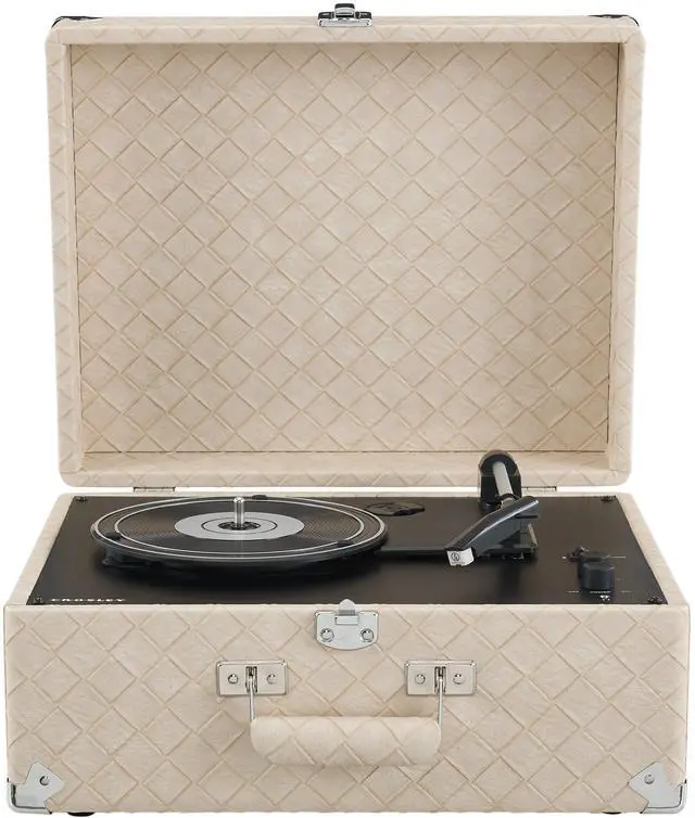 Main image of CR6253B-LT Anthology Vintage 3-Speed Bluetooth in/Out Suitcase Turntable, Light Tan