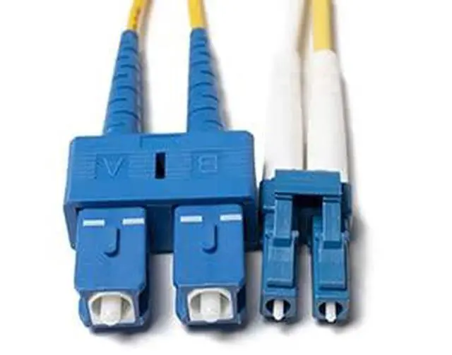 Alt view image 2 of 3 - 12Pk 2M OS2 LC SC Single Mode Fiber Optic Cables - 12 Pack | Duplex 9/125 LC to SC Singlemode Jumper Cord 2 Meter (6.56ft) | Pack Options: 2, 4, 6, 10, 12, 24 | smf Optic-Cord lc-sc