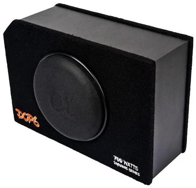 Alt view image 2 of 4 - Dynamis DCP6 6.5 inch 600 Watts 4-Ohm Shallow Mount Flat Enclosed Sub woofer in Ported Vented Box for Tight Spaces in Cars and Trucks, Slim Thin Loaded Subwoofer Custom Port Bass Enclosure