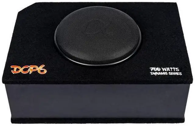 Alt view image 3 of 4 - Dynamis DCP6 6.5 inch 600 Watts 4-Ohm Shallow Mount Flat Enclosed Sub woofer in Ported Vented Box for Tight Spaces in Cars and Trucks, Slim Thin Loaded Subwoofer Custom Port Bass Enclosure
