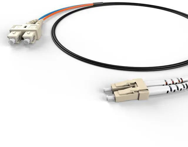 Alt view image 2 of 4 - 100M OM1 LC SC Fiber Optic Cable | Indoor/Outdoor Duplex 62.5/125 LC to SC Multimode Jumper 100 Meter (328ft) | Length Options: 0.5M-300M Made in USA | mmf lc-sc Optic in/otdr | Length: 0.5M-300M