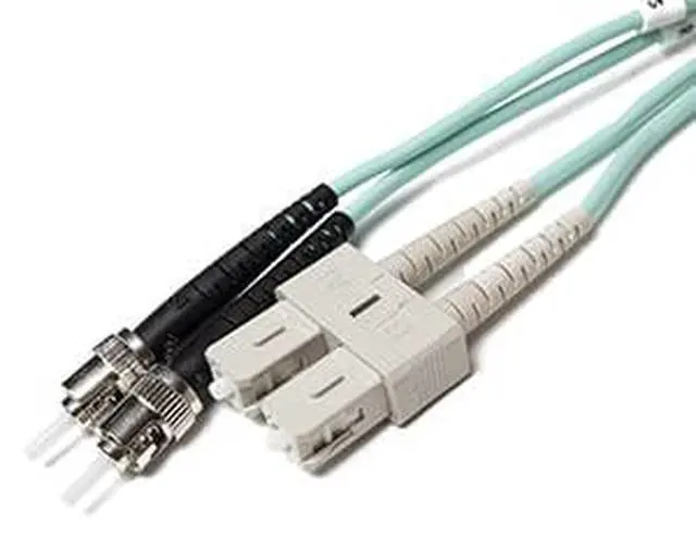 Alt view image 2 of 4 - 60M OM4 SC ST Fiber Optic Cable | Bend Insensitive Plenum 100Gb Duplex 50/125 SC to ST Multimode Jumper 60 Meter (196.85ft) | Length Options: 0.5M-300M | 10/100g sfp 100gb mm ofnp