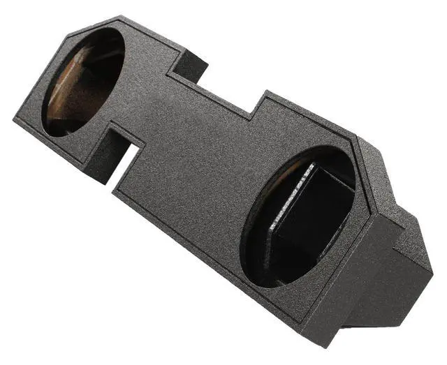 Alt view image 2 of 4 - REC9 Dual 12" Sealed Subwoofer Box 0.65 Cu Ft, Bedliner Finish, 5/8" MDF, Screw-in Platinum Terminals, for 02-17 Dodge Ram Quad Cab