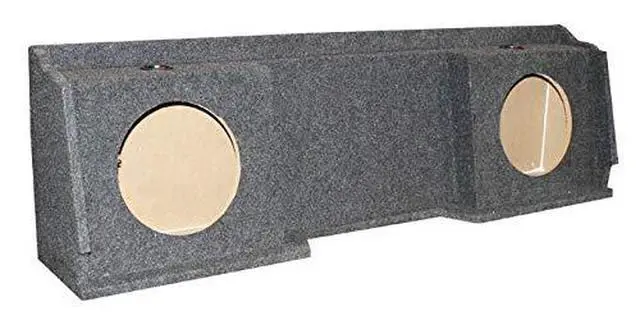 Alt view image 4 of 4 - QPower Dual 12in Underseat Downfire Subwoofer Enclosure, Sub Box Compatible with Chevy Silverado XCab and GMC Sierra XCab Classic 1996-2006