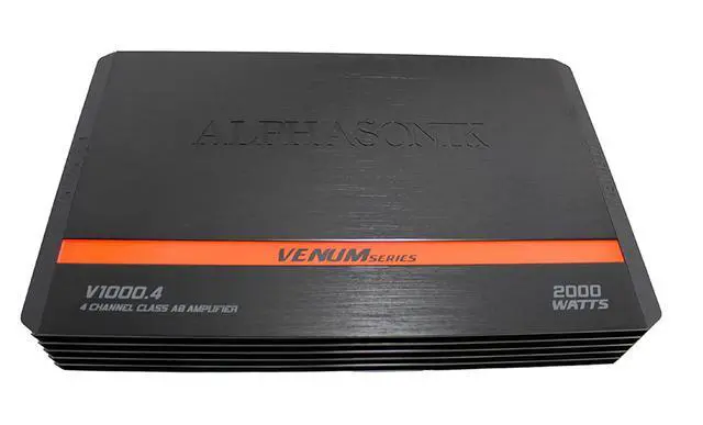 Alt view image 2 of 4 - V1000.4 Venum Series 2000 Watts Max 4-Channel Car Amp with Power Plant Chip 4-Way Protection Circuitry Multi-Channel Bridgeable Class A/B with Low Level Outputs & Selectable Input Switch