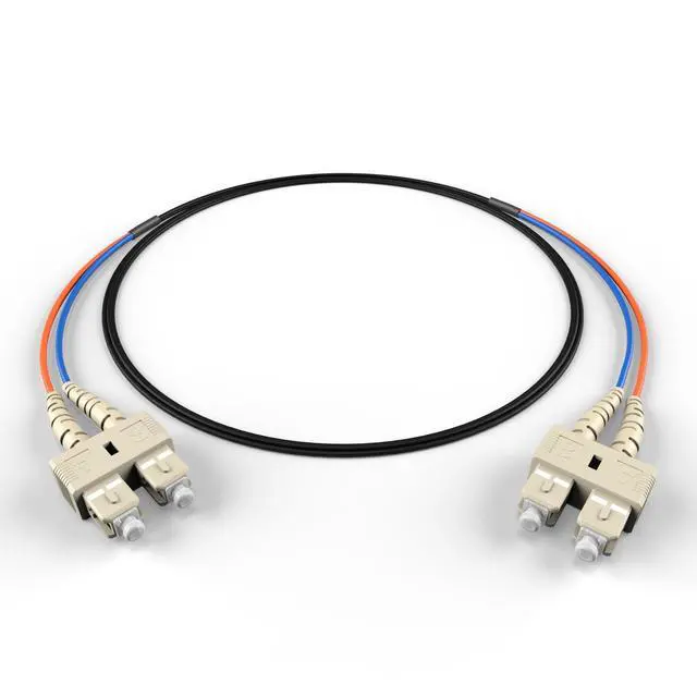 Main image of SC SC OM1 Indoor/Outdoor Fiber Optic Patch Cable 10Gb/40Gb/100Gb Corning Glass | 65.0m (213.3ft) | Water & UV-Resistant for Data Centers, Outdoor Conduit, Campus Links | Length: 0.5M-300M