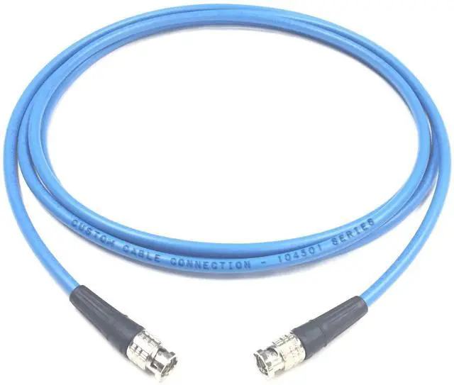 Main image of 250 Foot Belden 1694A 3G/6G HD-SDI RG6 Cable (75 Ohm) with Canare BCP-B53 BNC connectors Blue # 104501-200