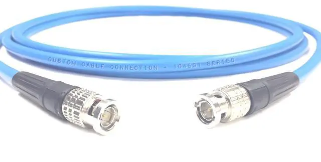 Alt view image 2 of 4 - 250 Foot Belden 1694A 3G/6G HD-SDI RG6 Cable (75 Ohm) with Canare BCP-B53 BNC connectors Blue # 104501-200