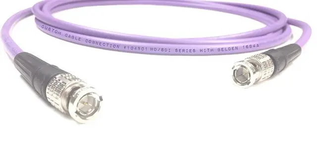 Alt view image 2 of 4 - 250 Foot Belden 1694A 3G/6G HD-SDI RG6 Cable (75 Ohm) with Canare BCP-B53 BNC connectors Purple # 104501-200