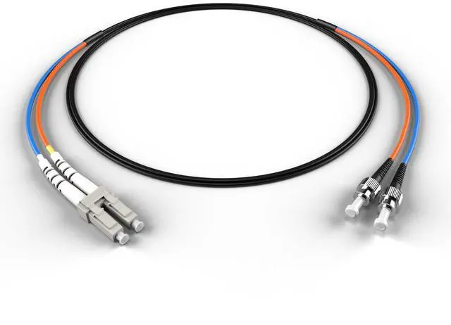 Main image of LC ST OM1 Indoor/Outdoor Fiber Optic Patch Cable 10Gb/40Gb/100Gb Corning Glass | 50.0m (164.0ft) | Water & UV-Resistant for Data Centers, Outdoor Conduit, Campus Links | Length: 0.5M-300M