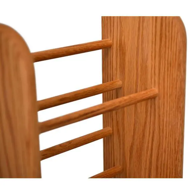 Alt view image 4 of 4 - Hill 04 Series Dowel Style CD Storage Rack Storage Shelf Real Oak Wood Media & Display Shelves, Handcrafted in the USA (Honey, 54" x 12" x 7.25")