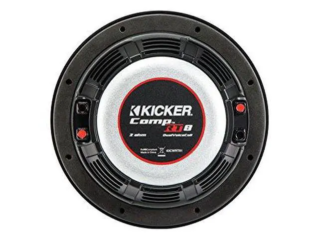 Alt view image 5 of 5 - 8" Dual 1200W CompRT 2 Ohm Shallow Slim Car Subwoofer (Pair) | 43CWRT82