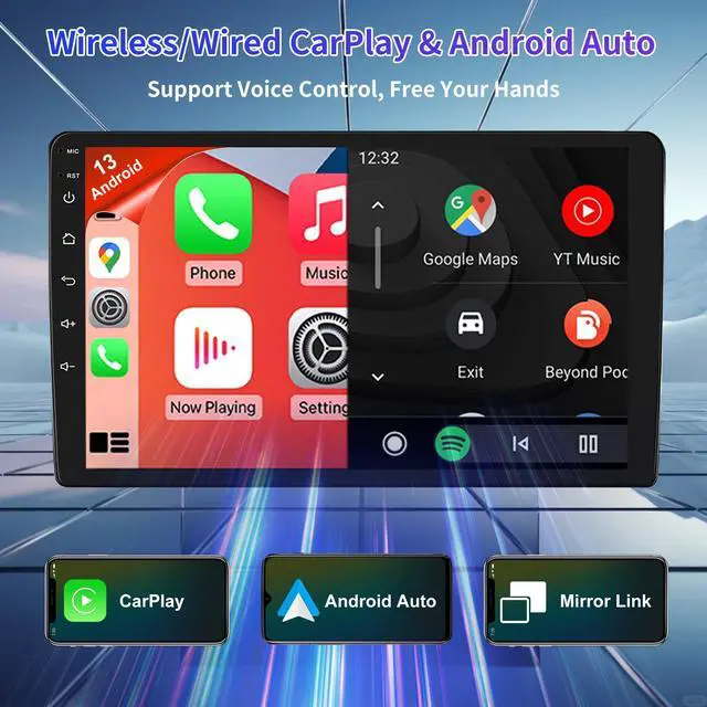 Alt view image 4 of 4 - Android 14 Car Stereo Radio for GMC Acadia Chevrolet Traverse Buick Enclave 2013 2014 2015 2016 2017, 7" HD Screen Car Radio Stereo with CarPlay Android Auto GPS Navi SWC FM DSP Bluetooth Camera Mic