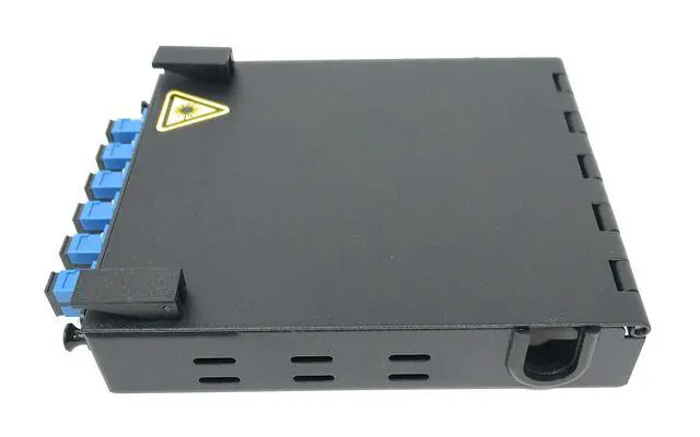 Alt view image 4 of 5 - Wall Mount Fiber Enclosure with Splicing Module and Loaded 6 Port SC-UPC Singlemode LGX Panel