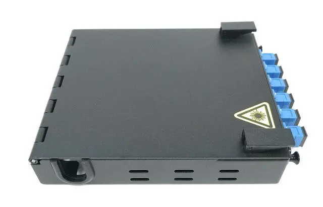 Alt view image 5 of 5 - Wall Mount Fiber Enclosure with Splicing Module and Loaded 6 Port SC-UPC Singlemode LGX Panel