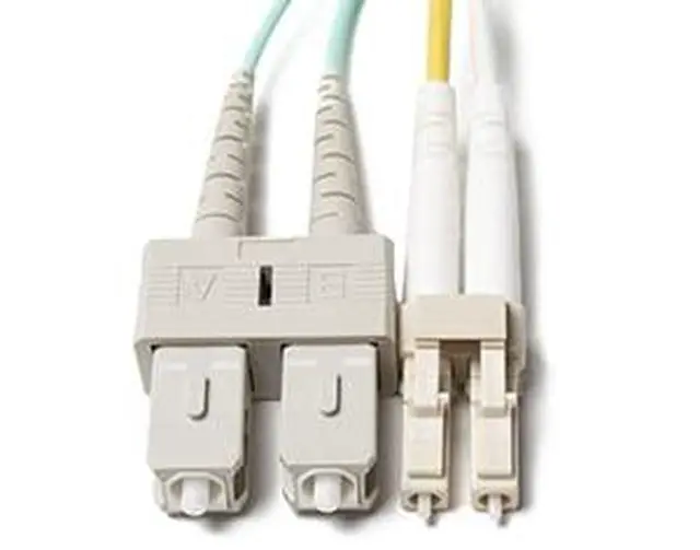 Alt view image 2 of 4 - 90M OM3 LC SC Fiber Optic Cable | Plenum 10G Duplex 50/125 LC to SC Multimode Jumper 90 Meter (295.27ft) | Made in USA | 1/10/40g 10gbase ofnp om3-lc-sc | Length Options: 0.5M-300M
