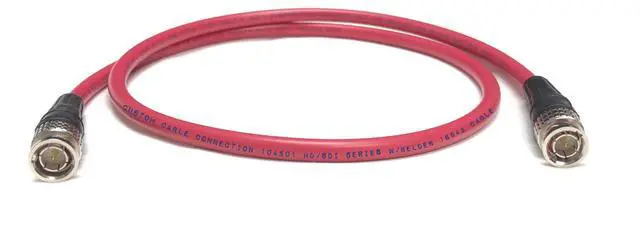 Alt view image 2 of 4 - 150 Foot Belden 1694A 3G/6G HD-SDI RG6 Cable (75 Ohm) with Canare BCP-B53 BNC connectors Red # 104501-150