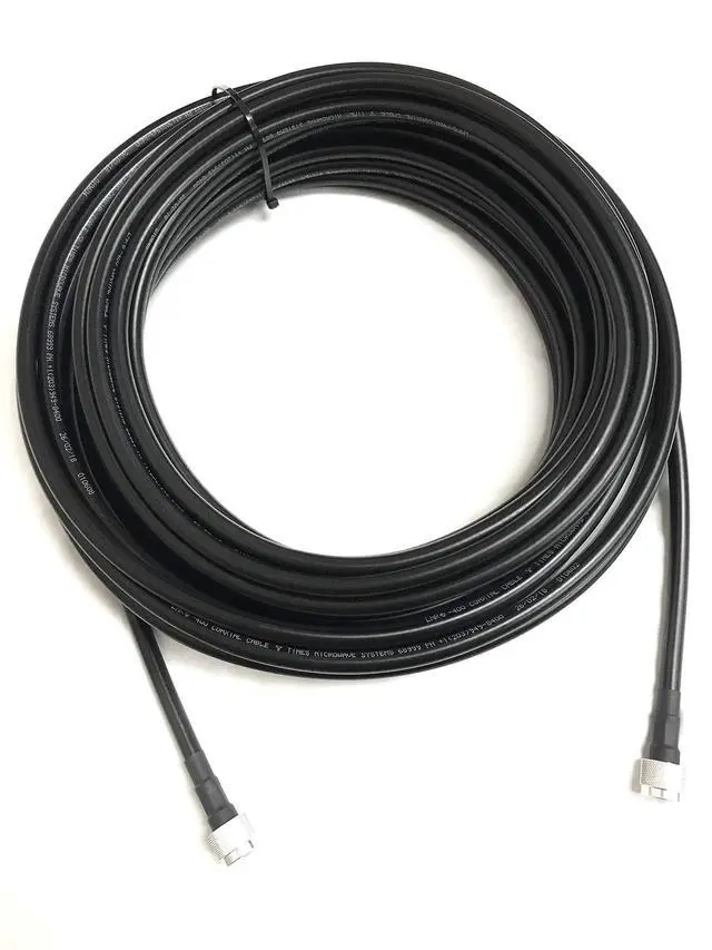Alt view image 3 of 4 - 45 Foot N Male to N Male LMR400 Times Microwave 50 Ohm Coax Low Loss Antenna Cable for Ham Radio, WLAN, CB Radio and WiFi Antenna Feeders