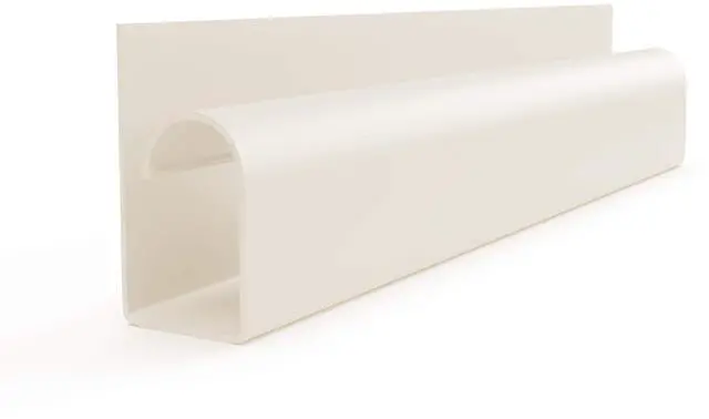 Main image of Large Hook Channel Cable Raceway Desk Cord and Wire Organizer - 59 Inch (Case of 20) - Ivory