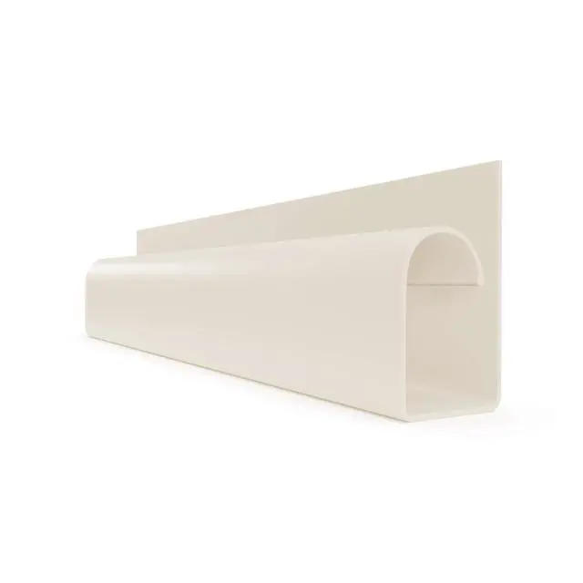 Alt view image 2 of 4 - Large Hook Channel Cable Raceway Desk Cord and Wire Organizer - 59 Inch (Case of 20) - Ivory